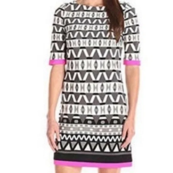 eliza j print jersey shift dress NWT Eliza J Print Jersey Shift Dress Multi Print SZ 10